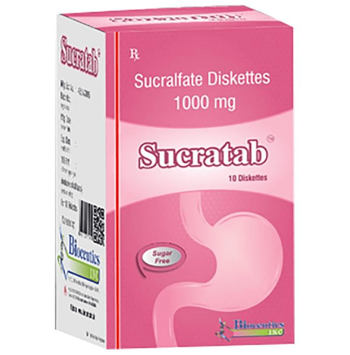 Sucratab Diskette Sugar Free – Sucralfate (1000mg) by Bioceutics Inc