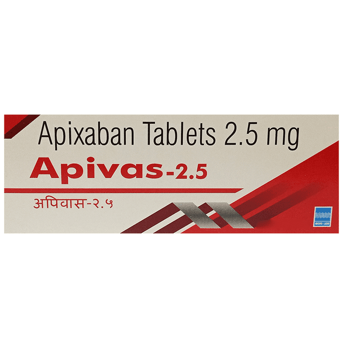 Apivas 2.5 Tablet – Apixaban (2.5mg) 2.5 mg by Micro Labs Ltd
