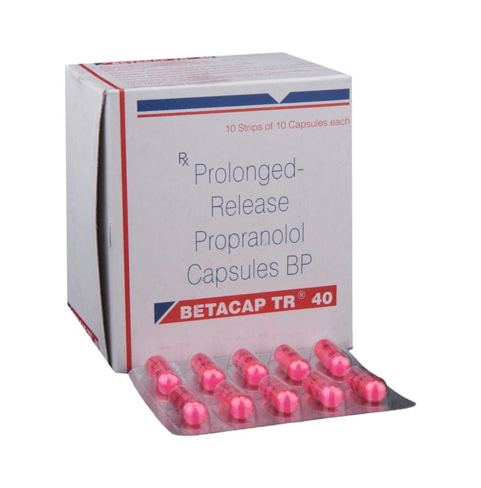 Betacap TR 40 Capsule – Propranolol (40mg) 40 mg by Sun Pharmaceutical Industries Ltd — photo 1 of 6