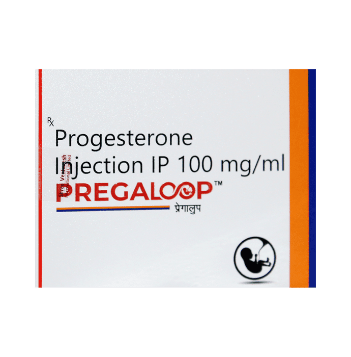 Pregaloop Injection – Progesterone (100mg) by Shree Venkatesh International Limited — photo 1 of 2