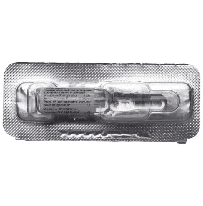 Botropase Injection – Hemocoagulase (1IU) by Juggat Pharma — photo 1 of 2