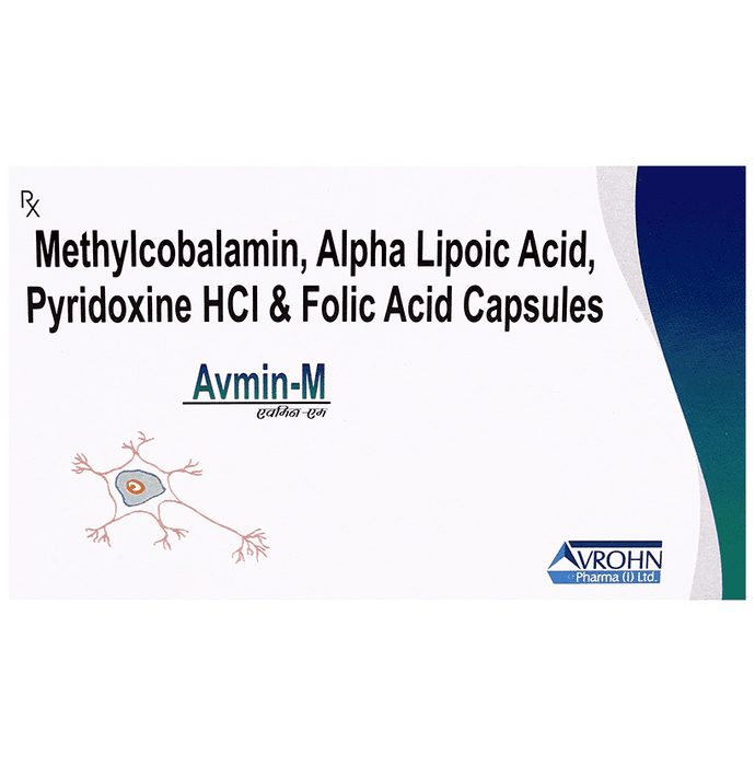 Avmin-M Capsule – 4338bc00-2a09-4441-a9d6-da51f6ec35f6 by Avrohn Pharma I Limited — photo 1 of 3