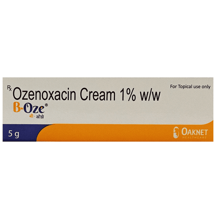 B-Oze Cream – Ozenoxacin (1% w/w) by Oaknet Healthcare Pvt Ltd — photo 1 of 3