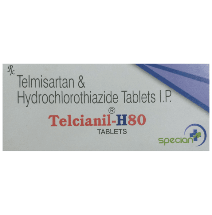 Telcianil-H 80 Tablet – Telmisartan (80mg) 80 mg by Specian Healthcare Pvt Ltd — photo 1 of 2