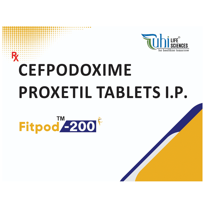 Fitpod 200mg Tablet – Cefpodoxime Proxetil (200mg) 200 mg by Tuhi Lifesciences Pvt. Ltd. — photo 1 of 2