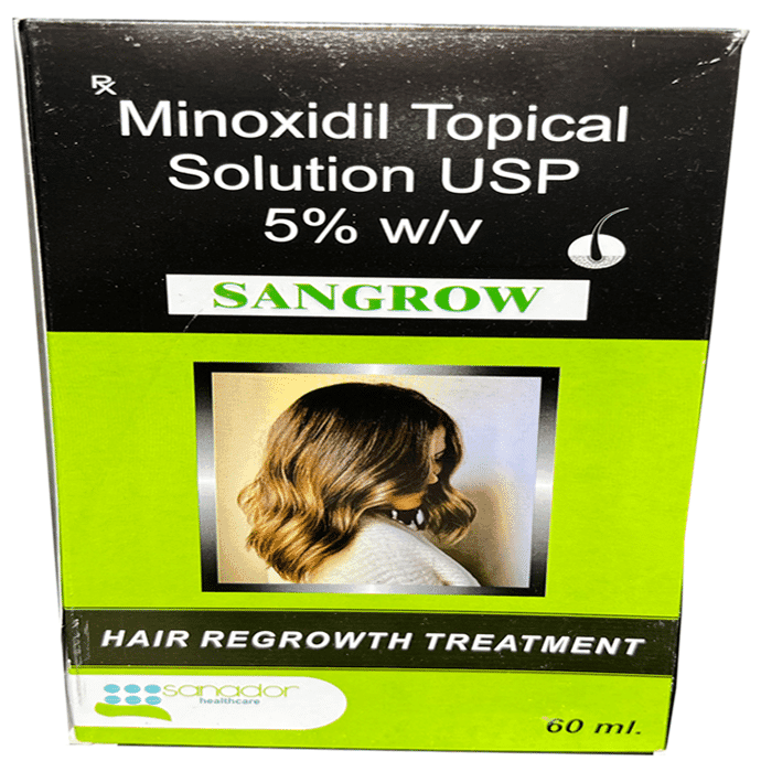 Sangrow Topical Solution – Minoxidil (5% w/v) by Sanador Healthcare — photo 1 of 2