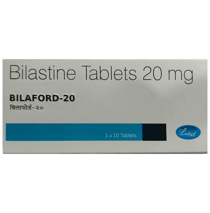 Bilaford 20mg Tablet – Bilastine (20mg) 20 mg by Leeford Healthcare Ltd