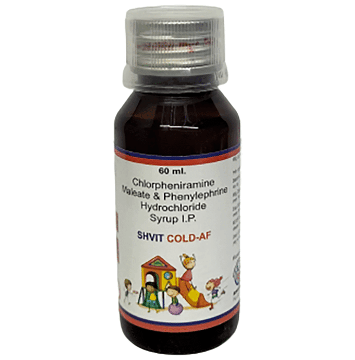 Shvit Cold-AF Syrup – Chlorpheniramine Maleate (2mg) by Shure LifeCare Pvt Ltd — photo 1 of 3