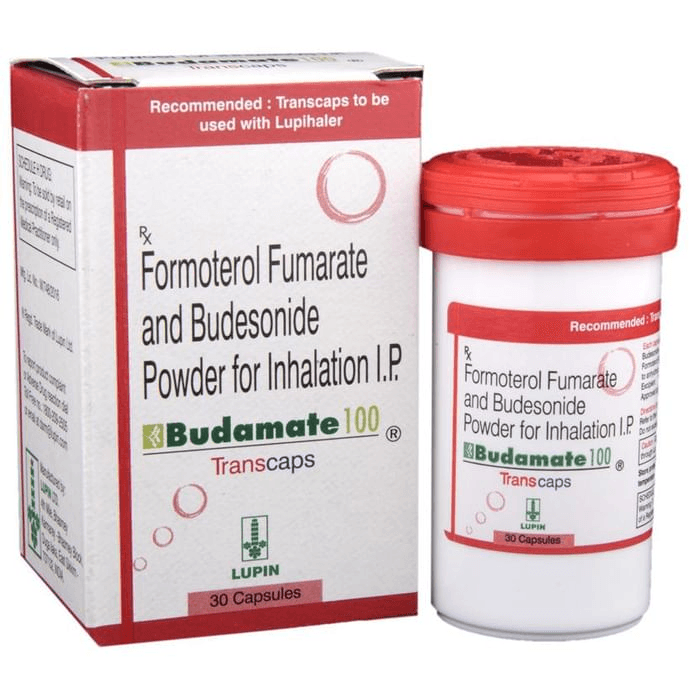 Budamate 100 Transcaps – Formoterol (6mcg) 100 mg by Lupin Ltd — photo 1 of 5