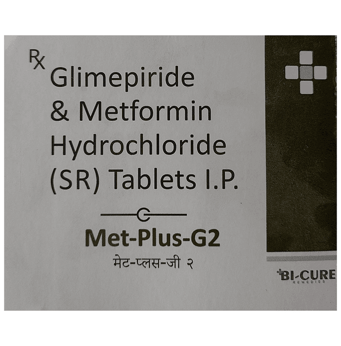 Met-Plus-G2 Tablet SR – Glimepiride (2mg) by Bi-Cure Remedies — photo 1 of 2