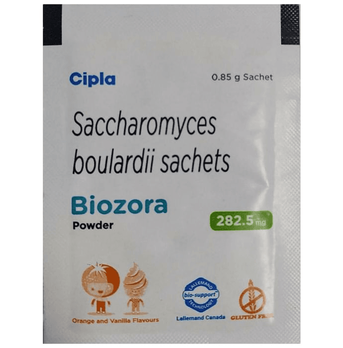 Biozora Powder Orange and Vanilla Gluten Free – Saccharomyces boulardii (282.5mg) by Cipla Ltd — photo 1 of 2