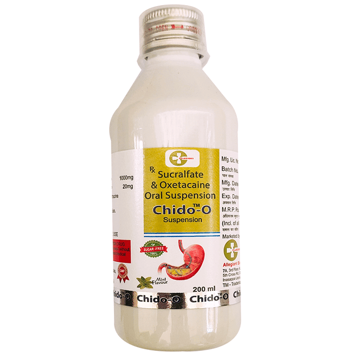 Chido-O Oral Suspension Mint Sugar Free – Sucralfate (1000mg) by Allegiant Biotech — photo 1 of 2