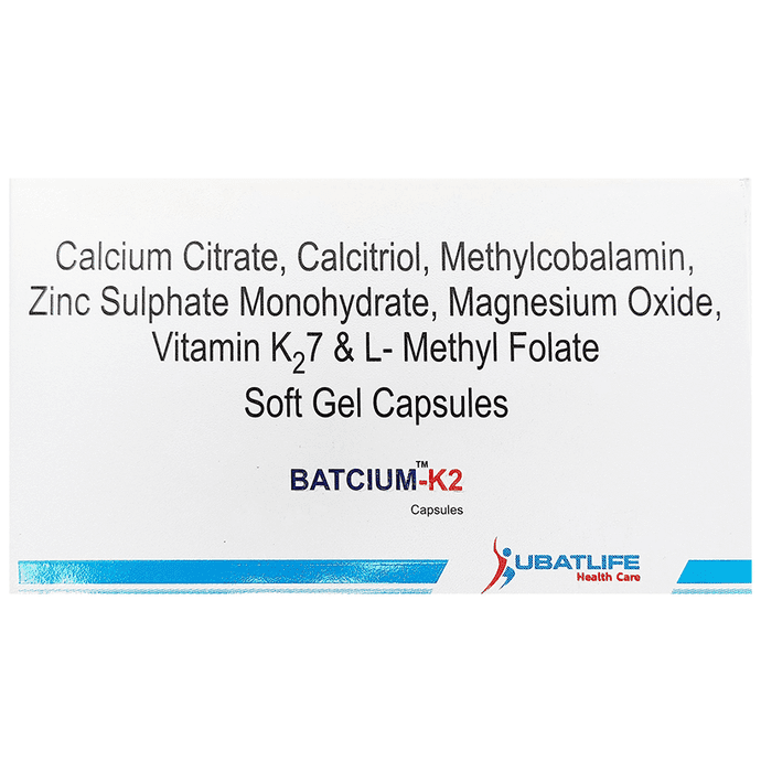 Batcium-K2 Capsule – 75a887f4-b616-4dde-bb59-65d01186078f by Ubatlife Health Care — photo 1 of 3