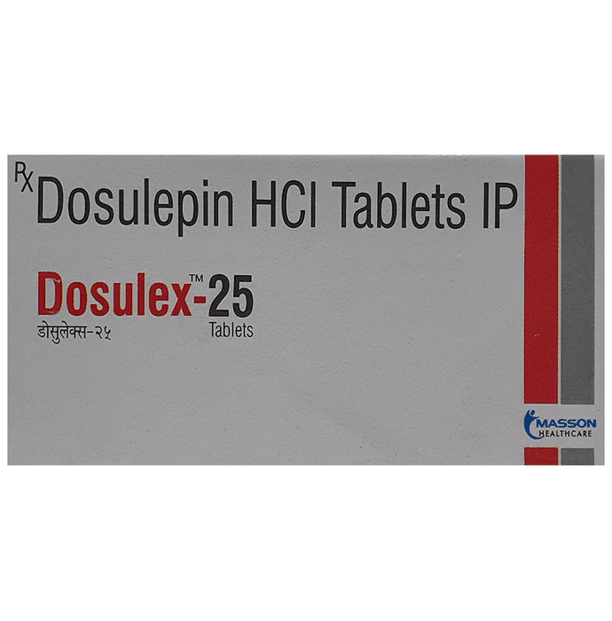 Dosulex 25 Tablet – Dosulepin (25mg) 25 mg by Masson Healthcare Pvt Ltd — photo 1 of 2