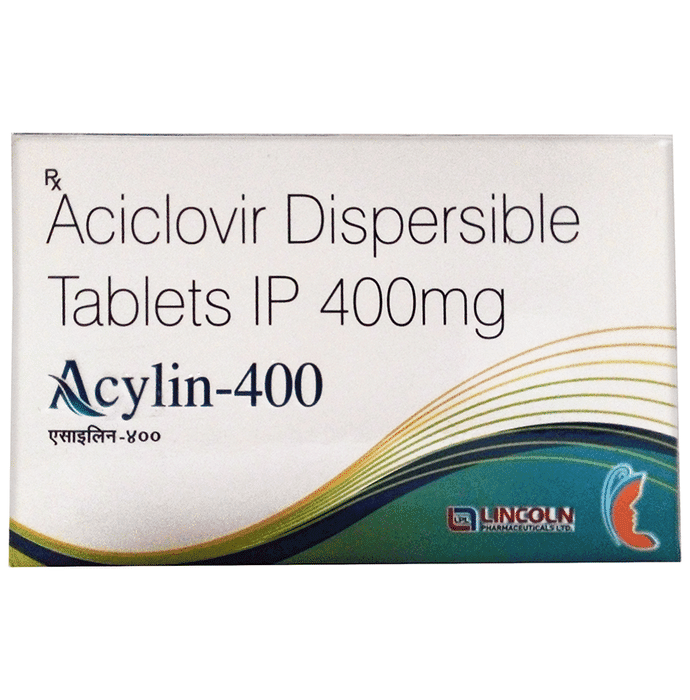 Acylin 400 Tablet DT – Acyclovir (400mg) 400 mg by Lincoln Pharmaceuticals Ltd — photo 1 of 4