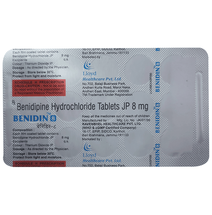 Benidin 8 Tablet