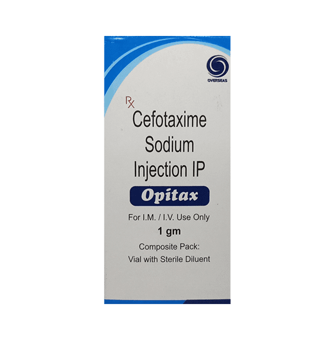 Opitax 1gm Injection – Cefotaxime (1000mg) by Overseas Pharma Pvt Ltd — photo 1 of 3