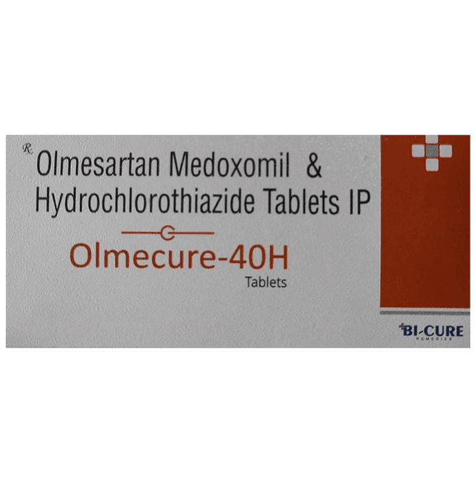 Olmecure 40H Tablet – Hydrochlorothiazide (12.5mg) by Bi-Cure Remedies — photo 1 of 2