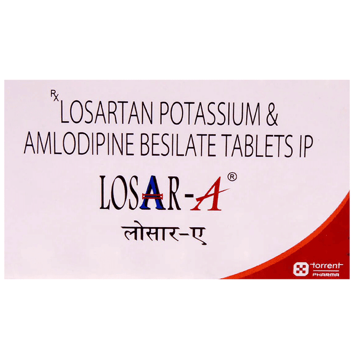 Losar-A Tablet – 096fe86c-ad5e-451d-a570-7eae0a2f049e by Torrent Pharmaceuticals Ltd — photo 1 of 4
