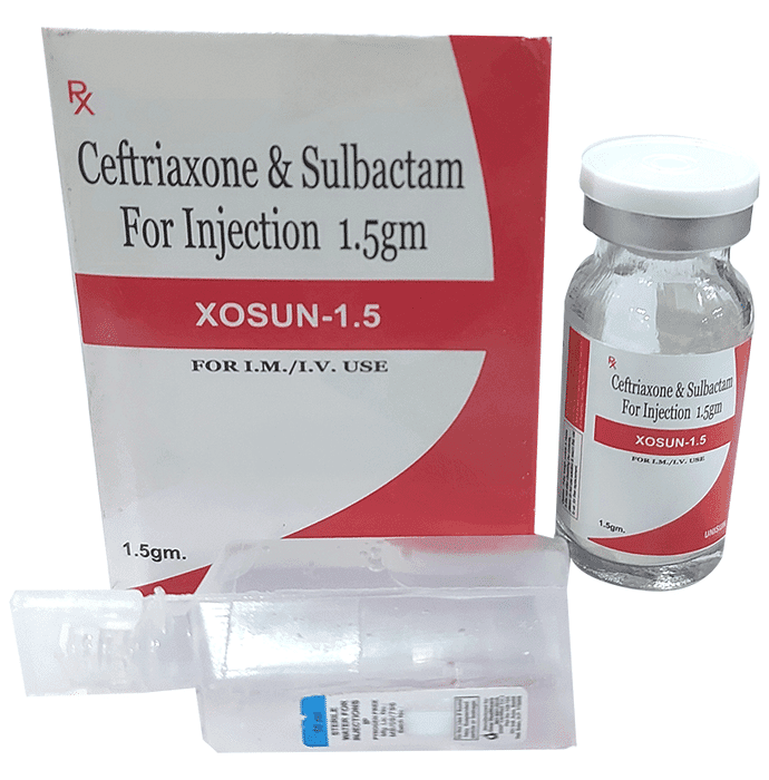 Xosun 1.5 Injection – Ceftriaxone (1000mg) 1.5 mg by Unisun Organics Private Limited — photo 1 of 3