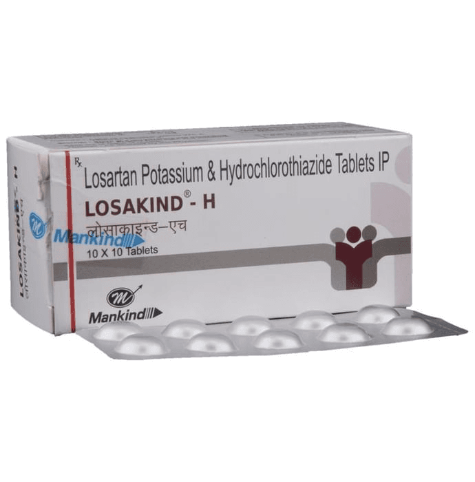 Losakind-H Tablet – 45671cdd-e113-4473-b2a9-e5443bfa4652 by Mankind Pharma Ltd — photo 1 of 6