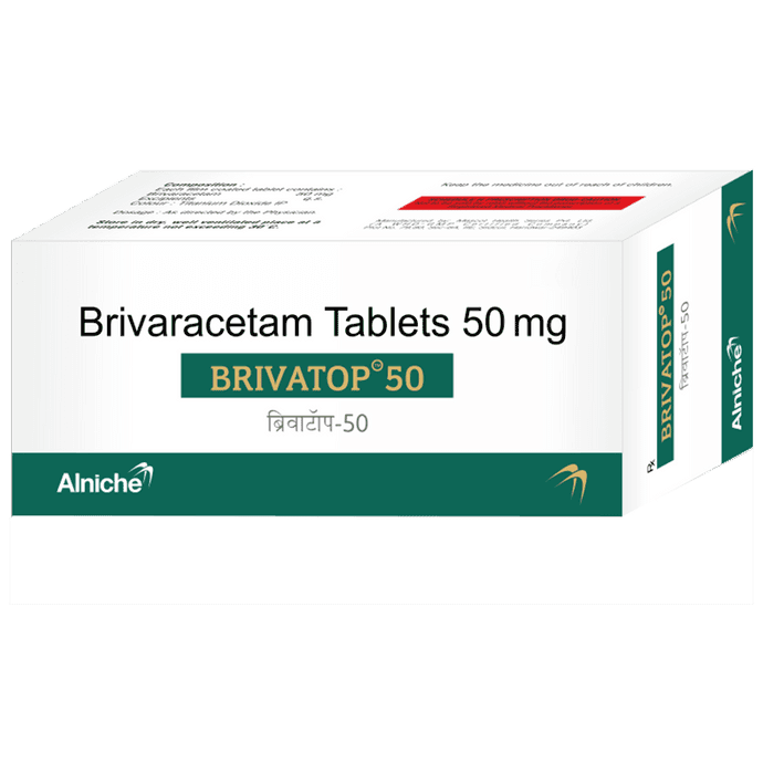 Brivatop 50 Tablet – Brivaracetam (50mg) 50 mg by Alniche Life Sciences Pvt Ltd