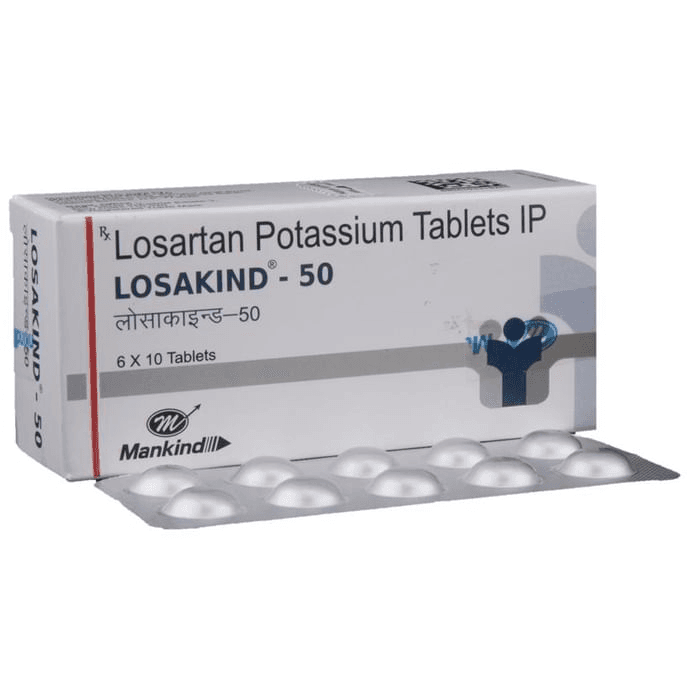 Losakind 50 Tablet – 0007f2ee-df00-4184-9223-044f1e0d3c00 by Mankind Pharma Ltd — photo 1 of 6