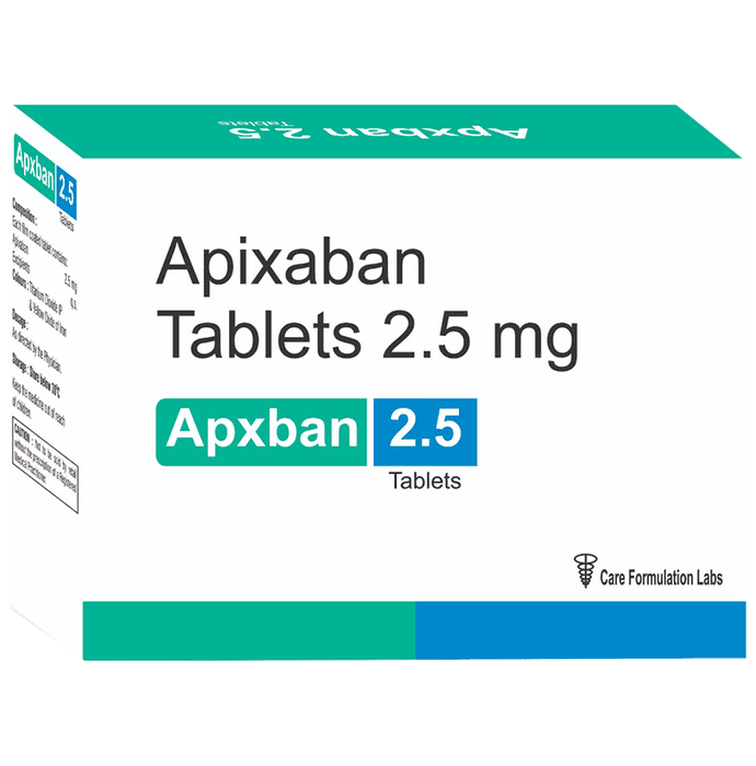 Apxaban 2.5 Tablet – Apixaban (2.5mg) 2.5 mg by Care Formulation Labs Pvt Ltd — photo 1 of 2