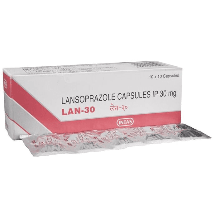 LAN 30 Capsule – Lansoprazole (30mg) 30 mg by Intas Pharmaceuticals Ltd — photo 1 of 5
