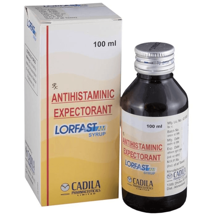 Lorfast-AM Syrup – 87acf131-3a31-4cfc-b66e-08a5a79e8820 by Cadila Pharmaceuticals Ltd — photo 1 of 5