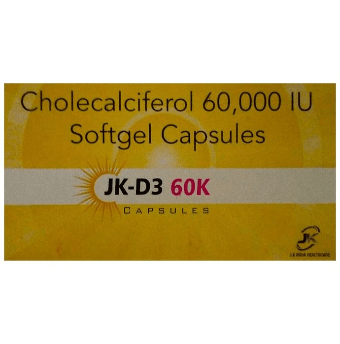 JK-D3 60K Capsule – Vitamin D3 (60000IU) by Jk India Healthcare Pvt Ltd — photo 1 of 4