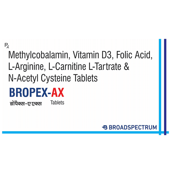 Bropex-AX Tablet – 66ff9880-f266-48b5-8e79-e36bf1f69b4e by Broadspectrum Remedies Private Limited — photo 1 of 2
