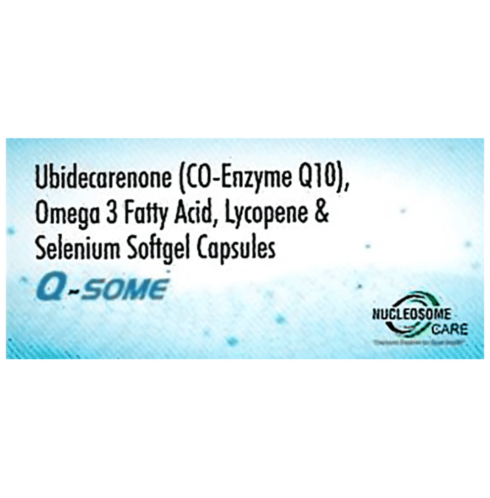 Q-Some Softgel Capsule – 660495cb-5636-44ff-a23a-4d0dbac233f1 by Nucleosomecare Pharma Llp — photo 1 of 2