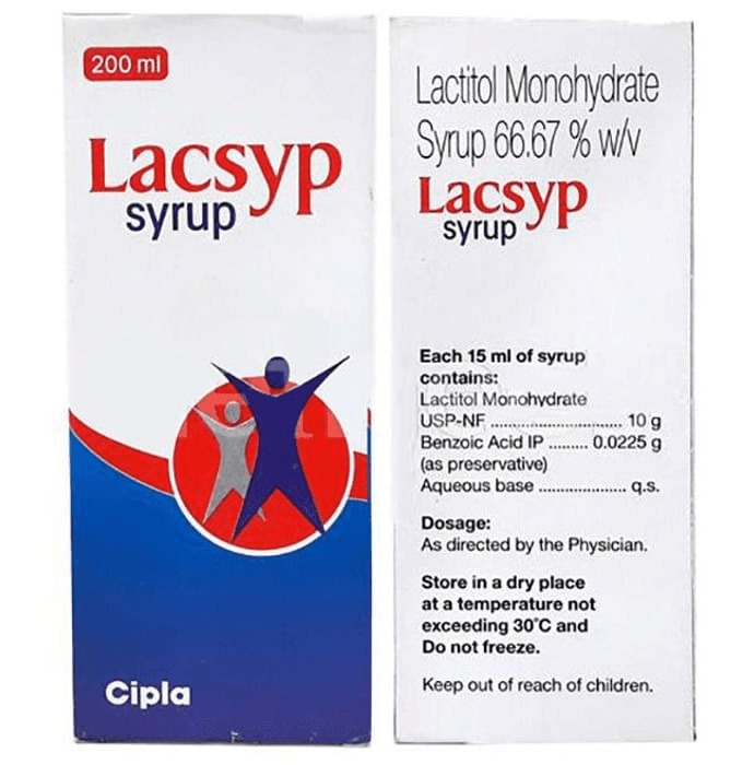 Lacsyp Syrup – Lactitol (66.67% w/v) by Cipla Ltd
