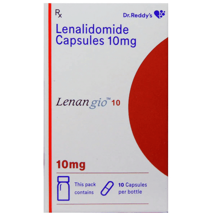 Lenangio 10 Capsule – Lenalidomide (10mg) 10 mg by Dr Reddy's Laboratories Ltd — photo 1 of 3
