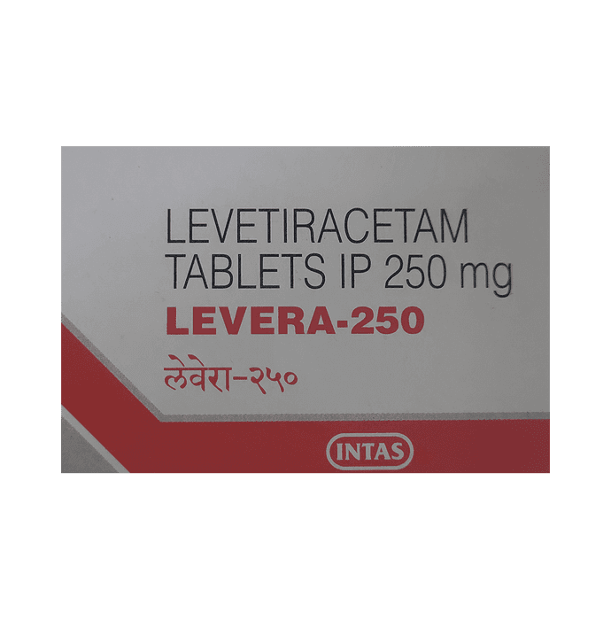Levera 250 Tablet – Levetiracetam (250mg) 250 mg by Intas Pharmaceuticals Ltd — photo 1 of 4