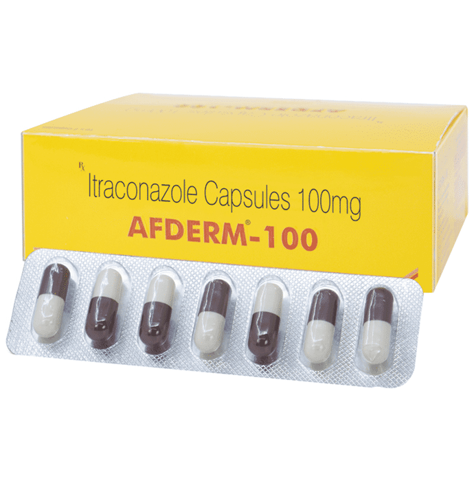 Afderm 100 Capsule – Itraconazole (100mg) 100 mg by Anglo-French Drugs & Industries Ltd — photo 1 of 2