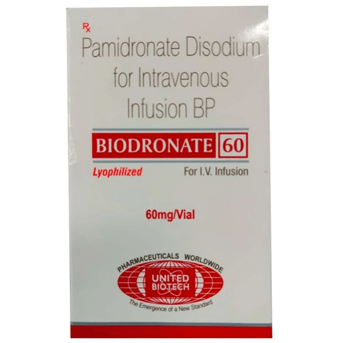 Biodronate 60 Injection – Pamidronate (60mg) 60 mg by United Biotech Pvt Ltd — photo 1 of 3