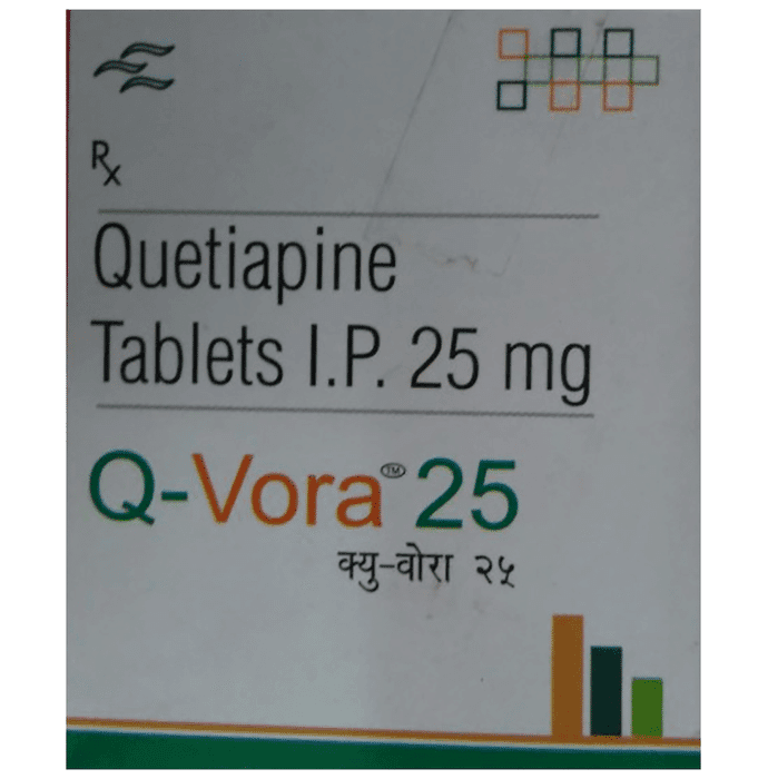 Q-Vora 25 Tablet – Quetiapine (25mg) 25 mg by Kriven Health Solutions — photo 1 of 3