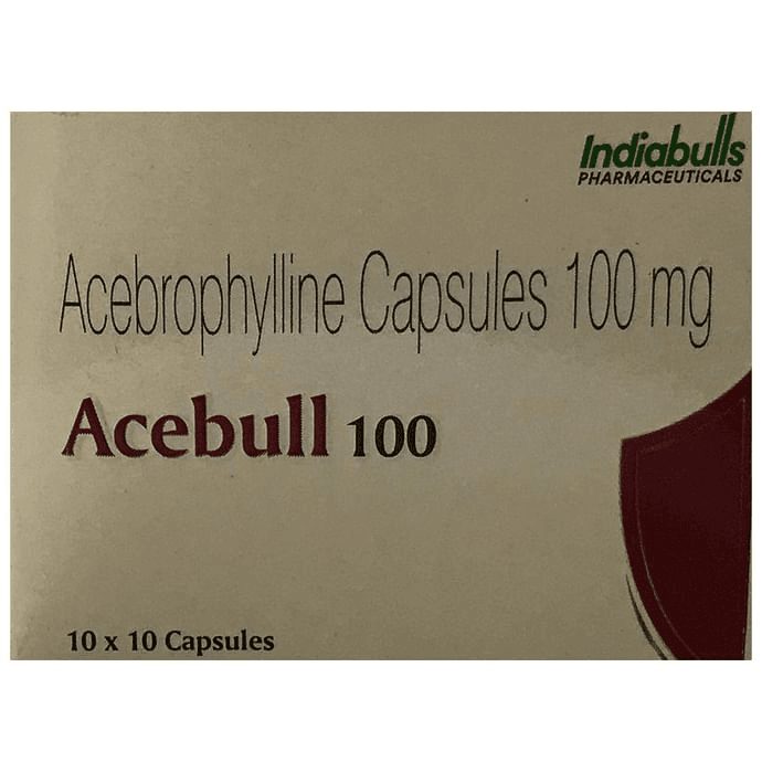 Acebull 100 Capsule – Acebrophylline (100mg) 100 mg by Indiabulls pharmaceutical ltd — photo 1 of 2