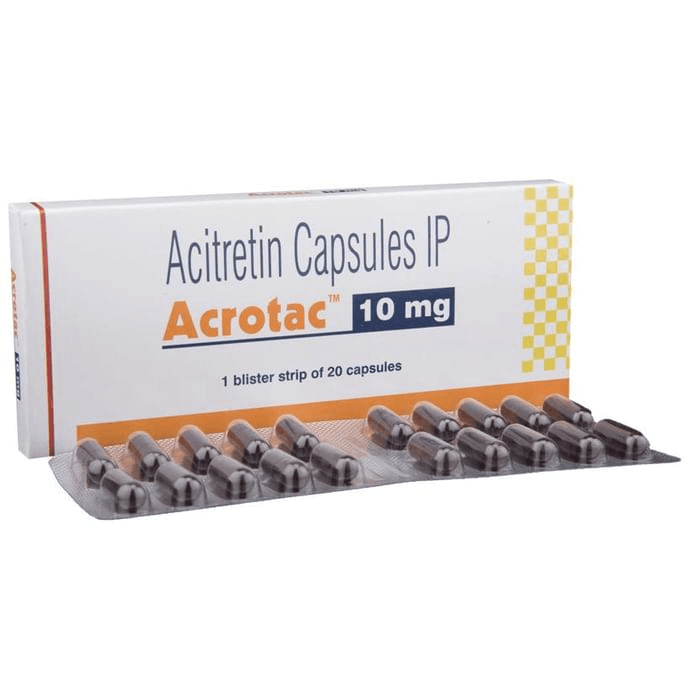 Acrotac 10mg Capsule – Acitretin (10mg) 10 mg by Sun Pharmaceutical Industries Ltd — photo 1 of 6