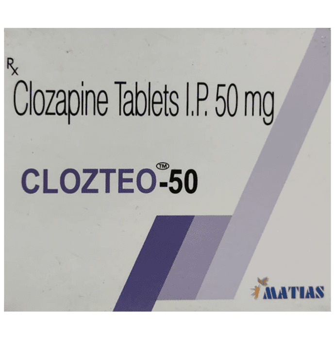 Clozteo 50 Tablet – Clozapine (50mg) 50 mg by Matias Healthcare Pvt Ltd — photo 1 of 2