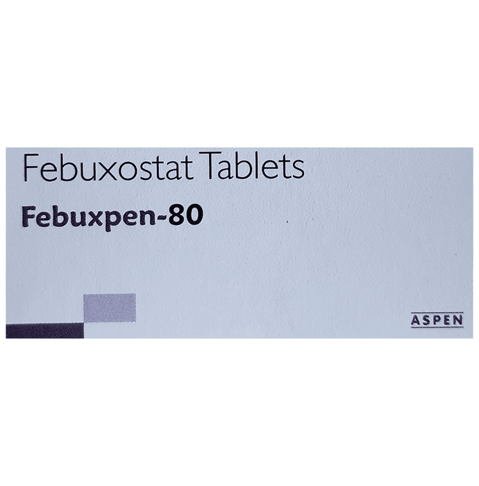 Febuxpen 80 Tablet – Febuxostat (80mg) 80 mg by Aspen Pharmaceuticals — photo 1 of 2