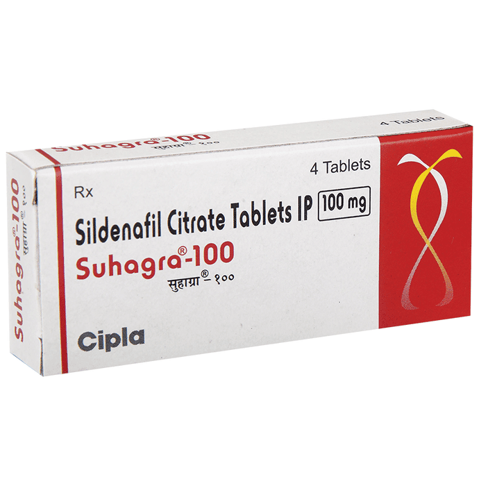 Suhagra 100 Tablet – Sildenafil (100mg) 100 mg by Cipla Ltd — photo 1 of 5