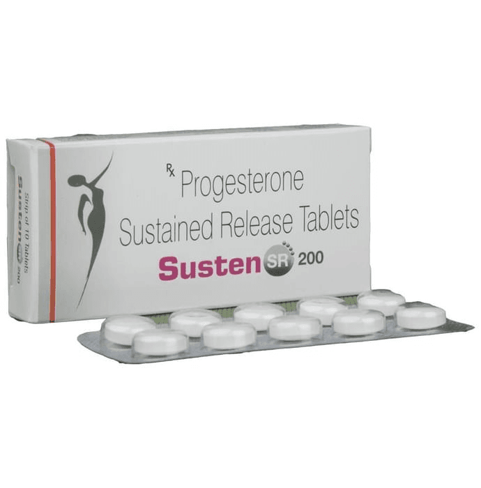 Susten SR 200 Tablet – Progesterone (Natural Micronized) (200mg) 200 mg by Sun Pharmaceutical Industries Ltd — photo 1 of 5