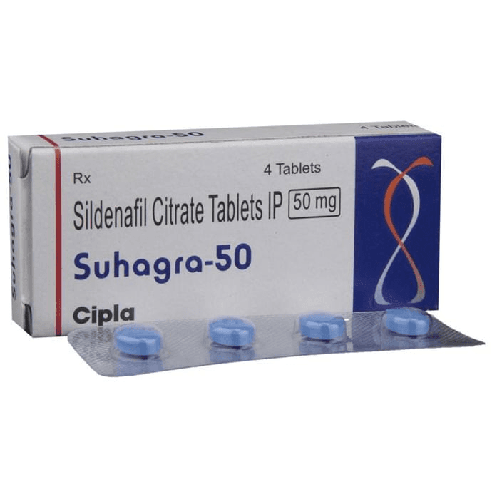 Suhagra 50 Tablet – Sildenafil (50mg) 50 mg by Cipla Ltd — photo 1 of 6