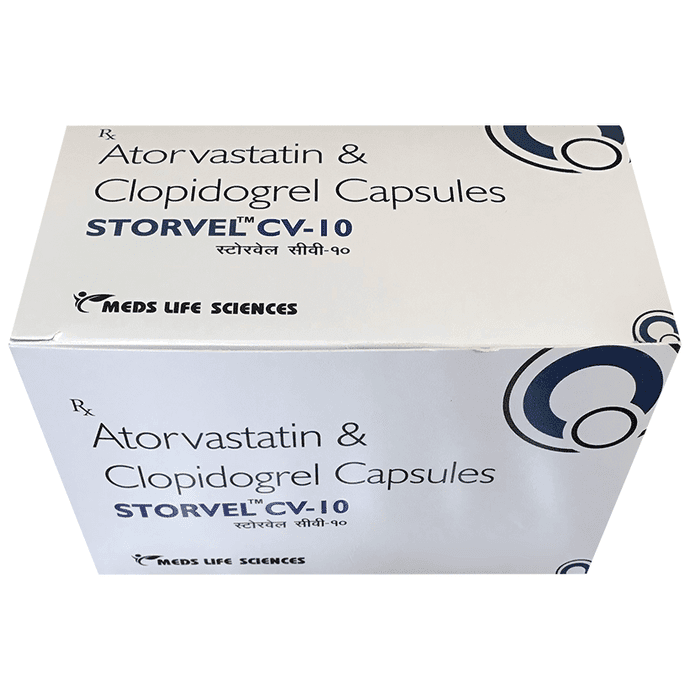 Storvel CV 10 Capsule – Atorvastatin (10mg) 10 mg by Meds Life Sciences — photo 1 of 2