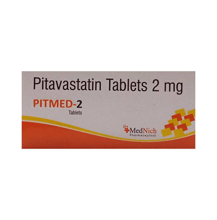 Pitmed 2 Tablet – Pitavastatin (2mg) 2 mg by Mednich Pharmaceuticals — photo 1 of 3