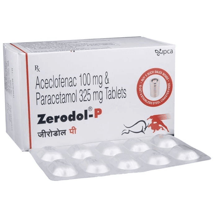 Zerodol P Tablet – Aceclofenac (100mg) by Ipca Laboratories Ltd — photo 1 of 6