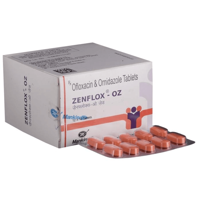 Zenflox-OZ Tablet – Ofloxacin (200mg) by Mankind Pharma Ltd — photo 1 of 6